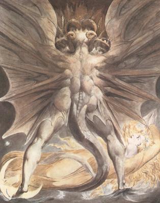 William Blake THe Great Red Dragon and the Woman Clothed in Sun (mk19)